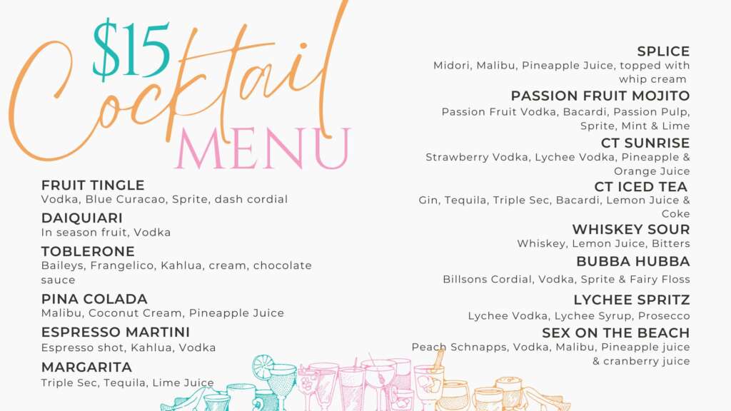 The Central Tavern Cocktail Menu